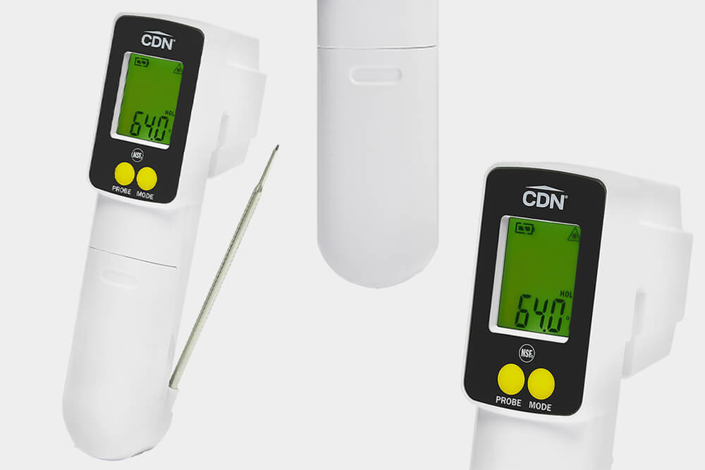 Digital thermometers for temperature monitoring in commercial kitchens, essential for meeting sanitation requirements